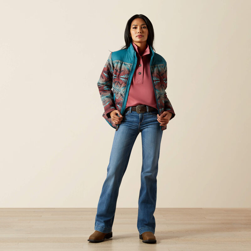 ARIAT WOMEN JACKET DRAGONFLY BLANKET PRINT - 10062549