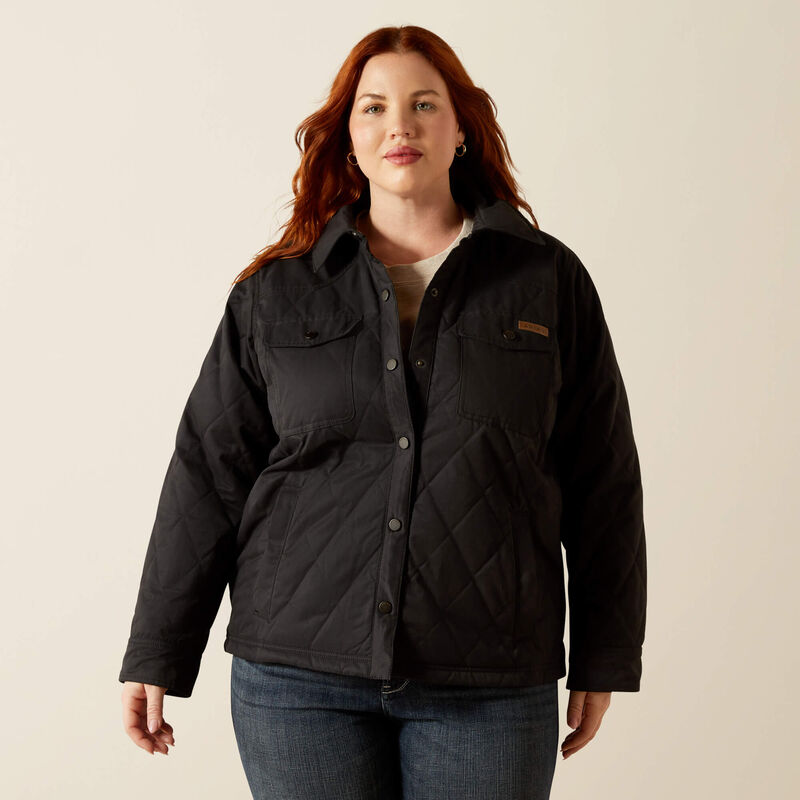 ARIAT WOMENS GRIZZLY QUILTED BARN JKT BLACK JACKET 10062812