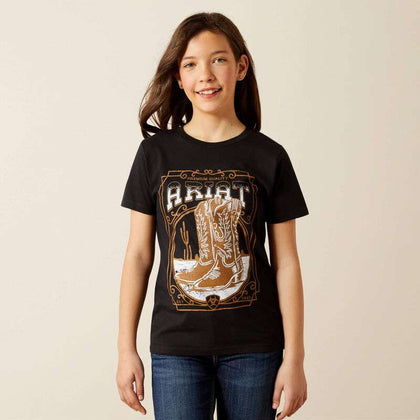 BOTAS ARIAT CAMISETA NIÑA NEGRO JASPEADO 10063749