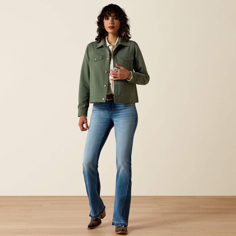 ARIAT WOMENS WAGONER LIGHTWEIGHT DUCK GREEN JACKET 10071121