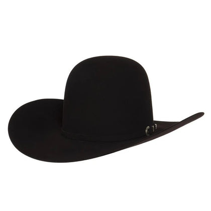 100X AMERICAN FELT HAT BLACK CHERRY OPEN CROWN