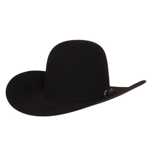 100X AMERICAN FELT HAT BLACK CHERRY OPEN CROWN