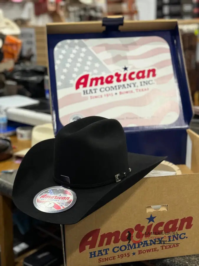 100X American Felt Hat Black Tejana