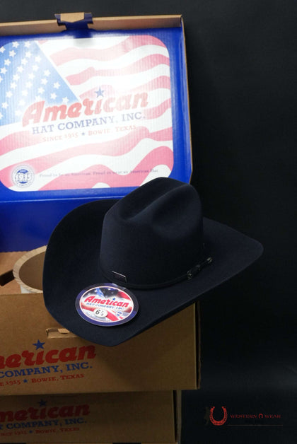 100X American Felt Hat Midnight Blue