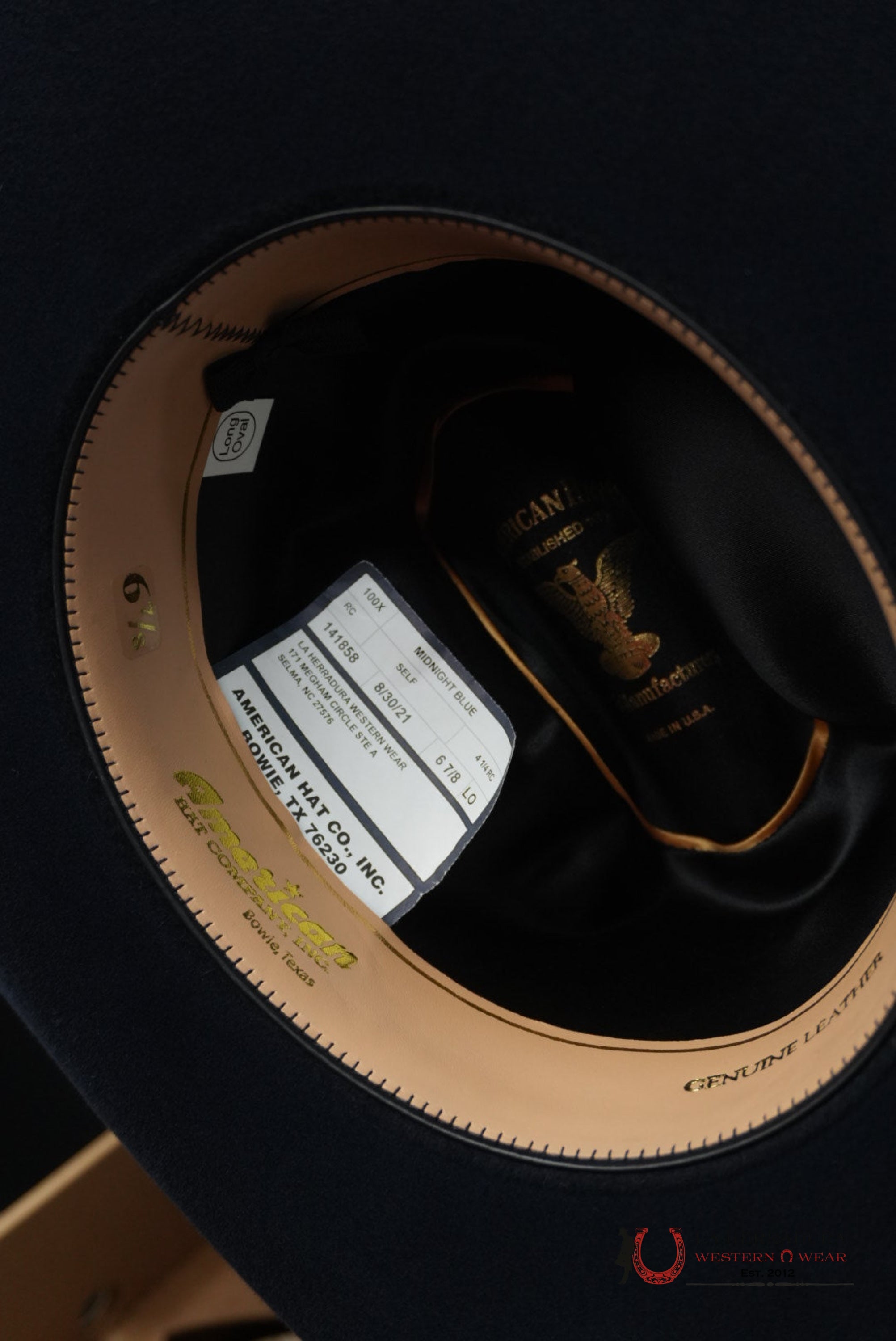 100X American Felt Hat Midnight Blue TEJANA