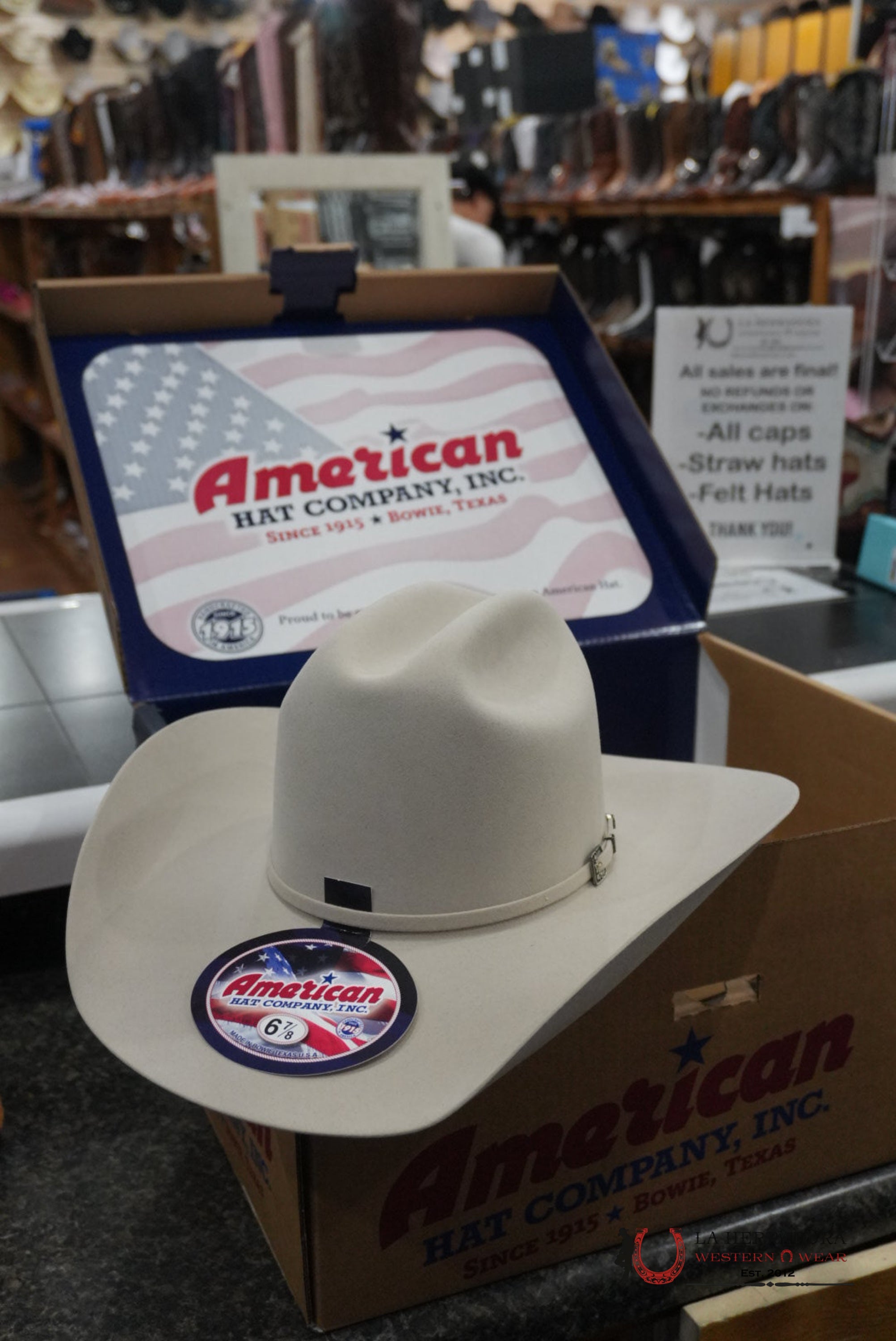 100x American Felt Hat Silver Belly TEJANA