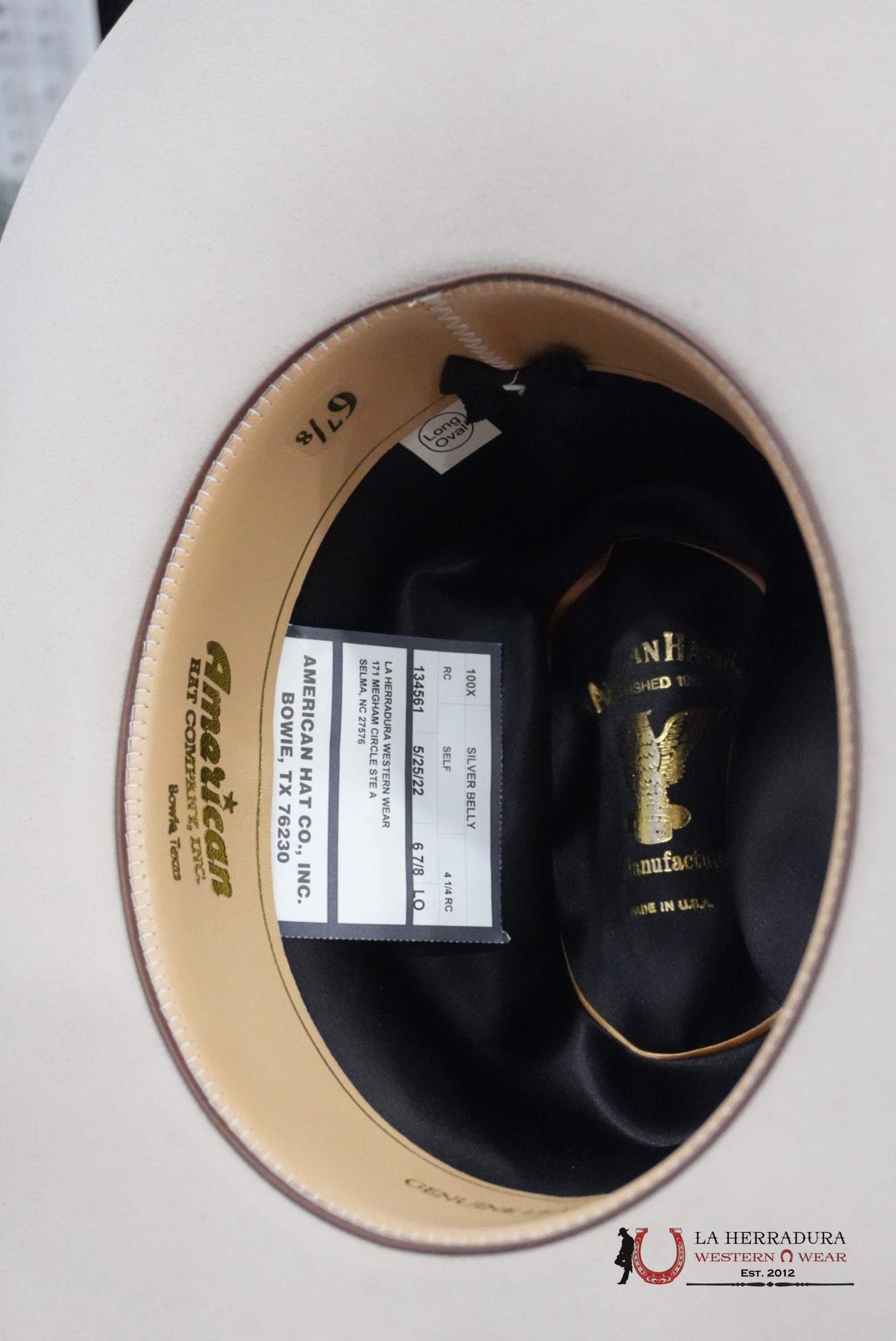 100x American Felt Hat Silver Belly TEJANA