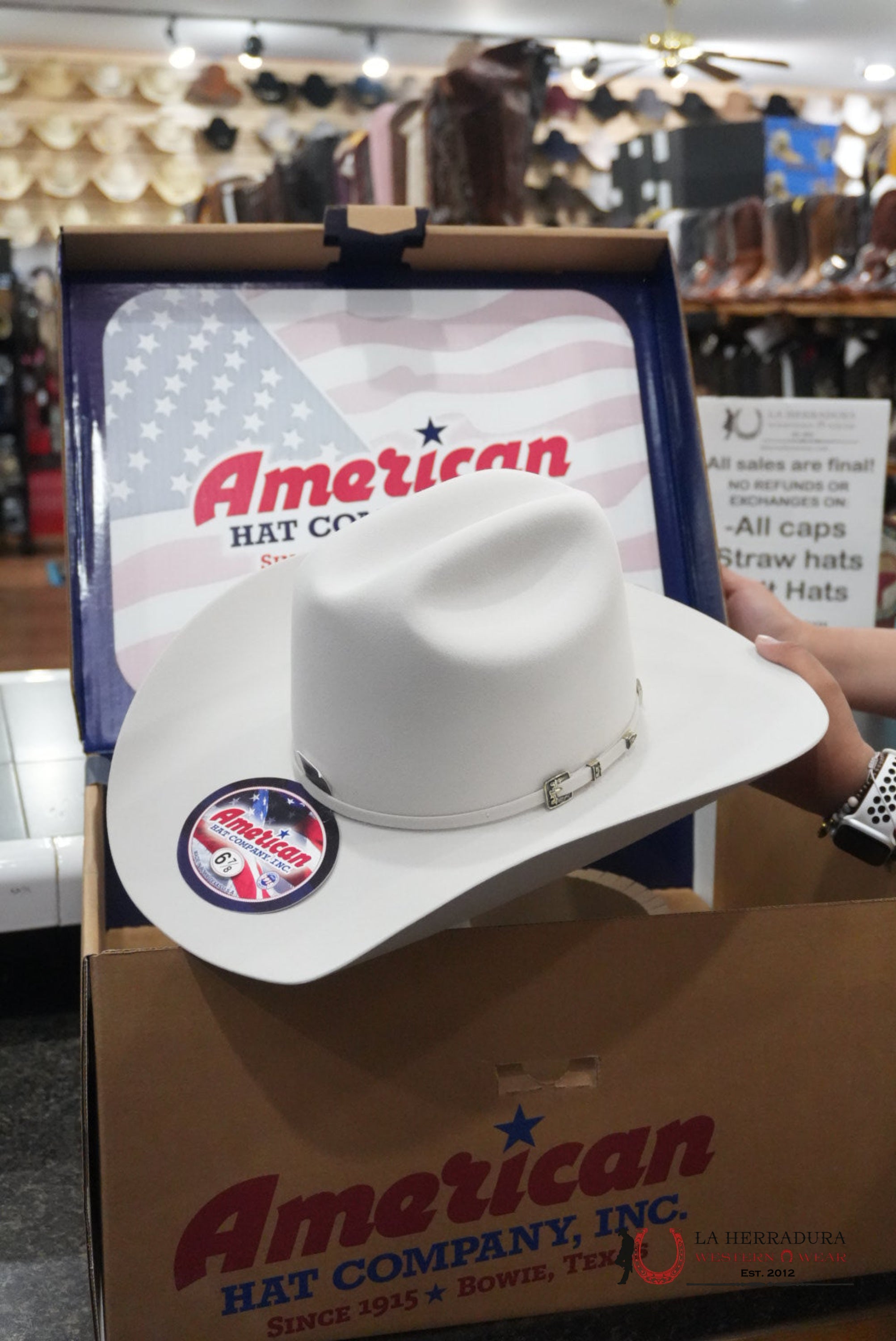 100x American Felt Hat Silver Sand TEJANA