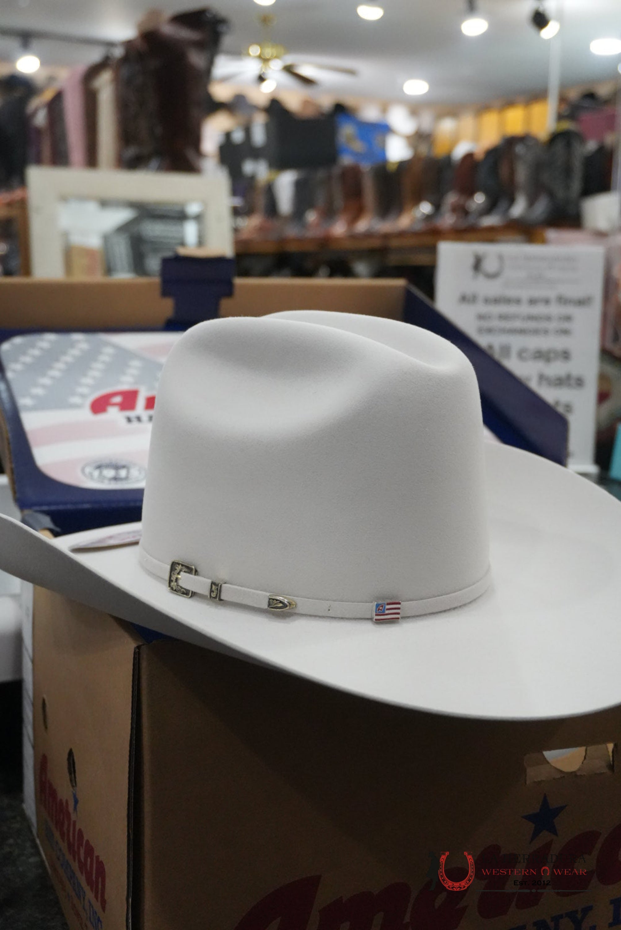 100x American Felt Hat Silver Sand TEJANA