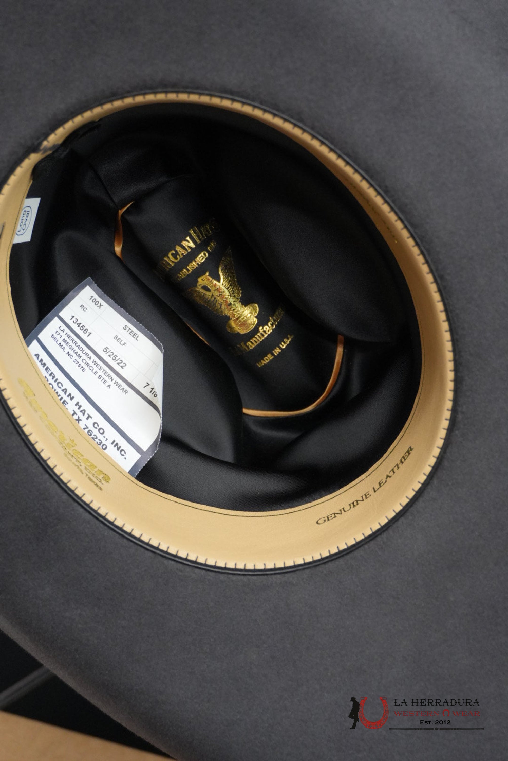 100x American Felt Hat Steel TEJANA