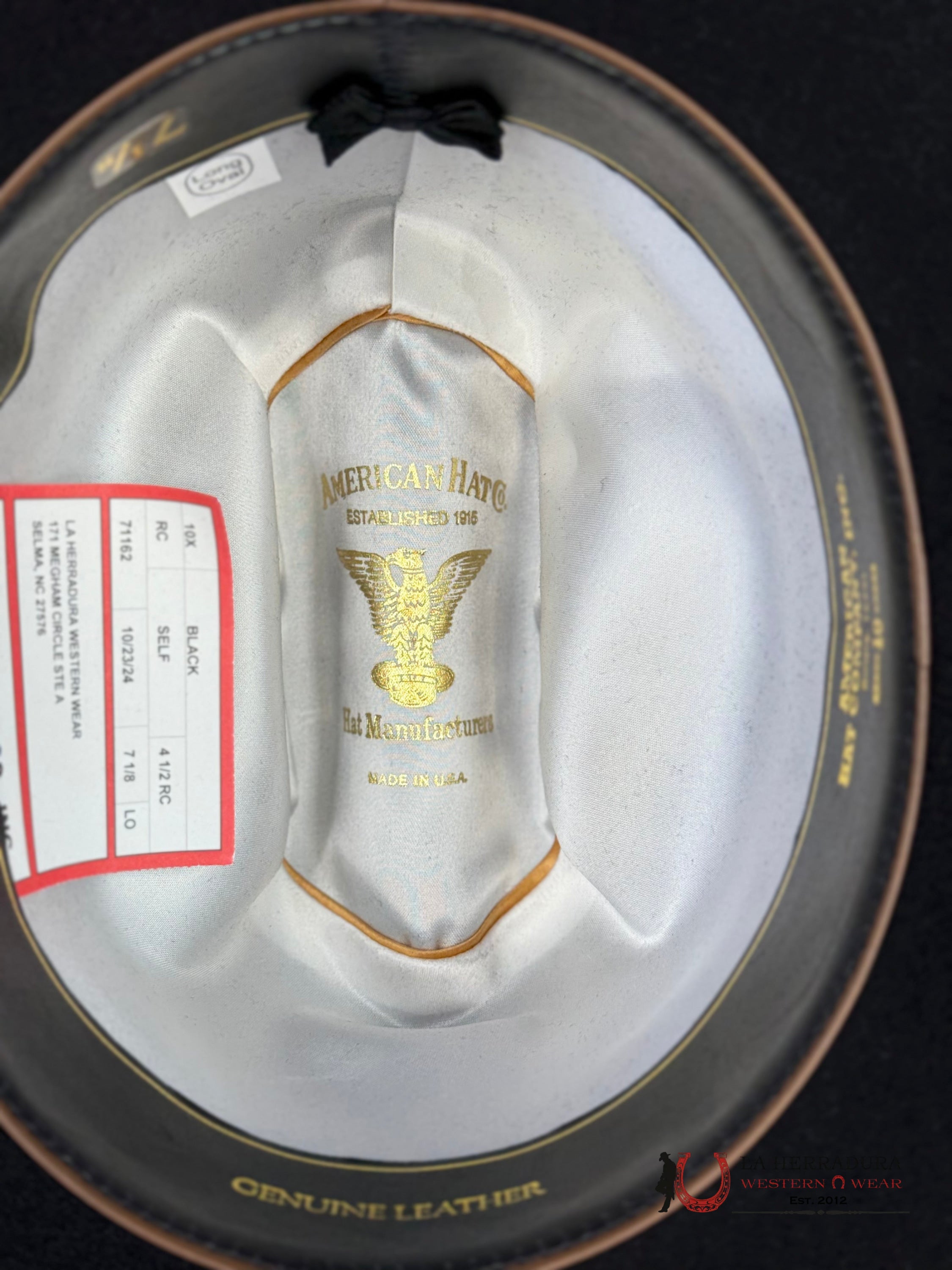 10X American Felt Hat Black Tejana