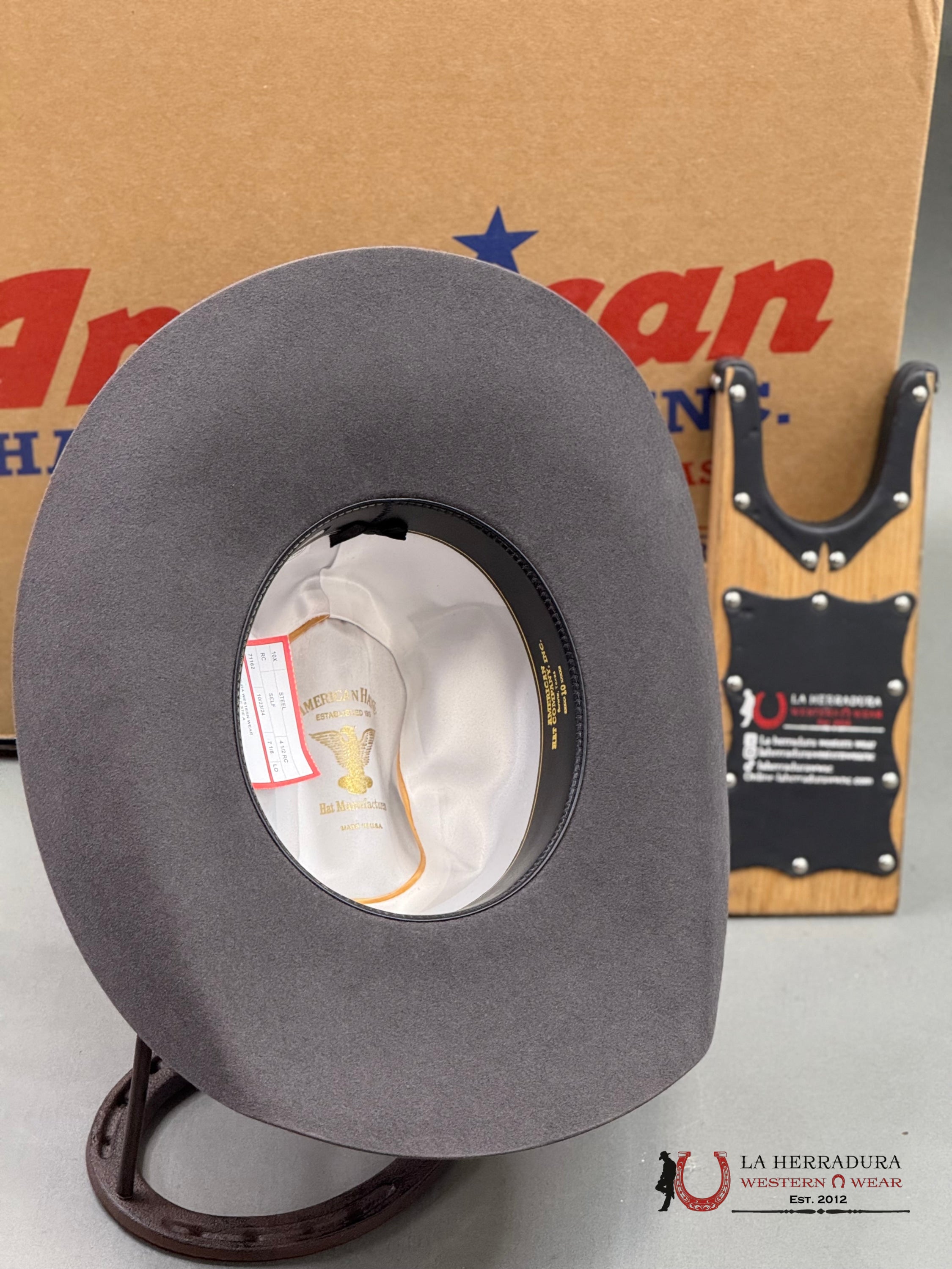 10X American Felt Hat Steel Tejana