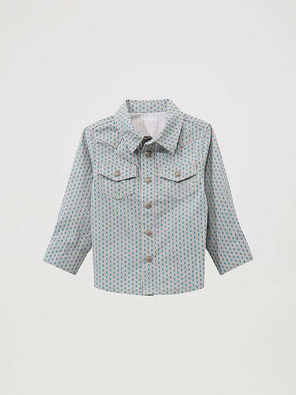 WRANGLER NIÑO CAMISA MANGA LARGA ESTAMPADO OCCIDENTAL AZUL 112369525