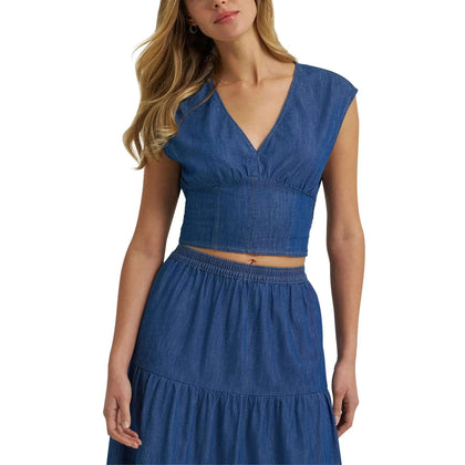 CAMISA VAQUERA DE MUJER DE MANGA CORTA WRANGLER RETRO 112375223