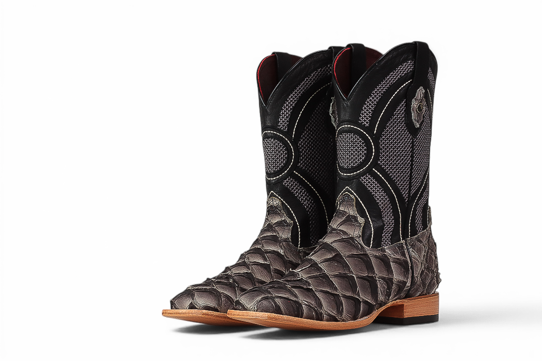 LA HERRADURA LH008 MEN’S BOOTS EXOTIC-RANCHERA FISH MOCKING BIRD SQ TOE EE