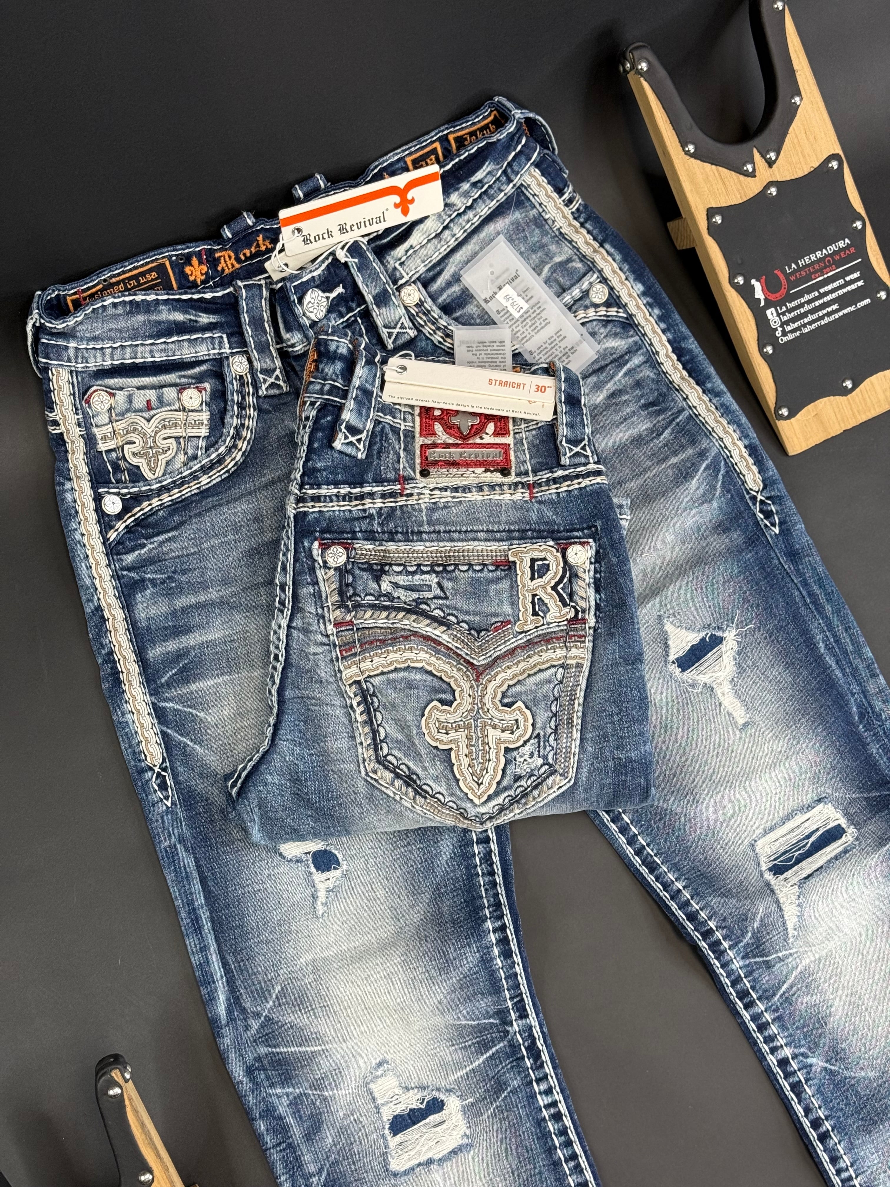 ROCK REVIVAL JAKUB STRAIGHT MENS JEANS