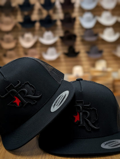 GORRA NEGRA TEXAS RANCH CON CIERRE A PRESIÓN