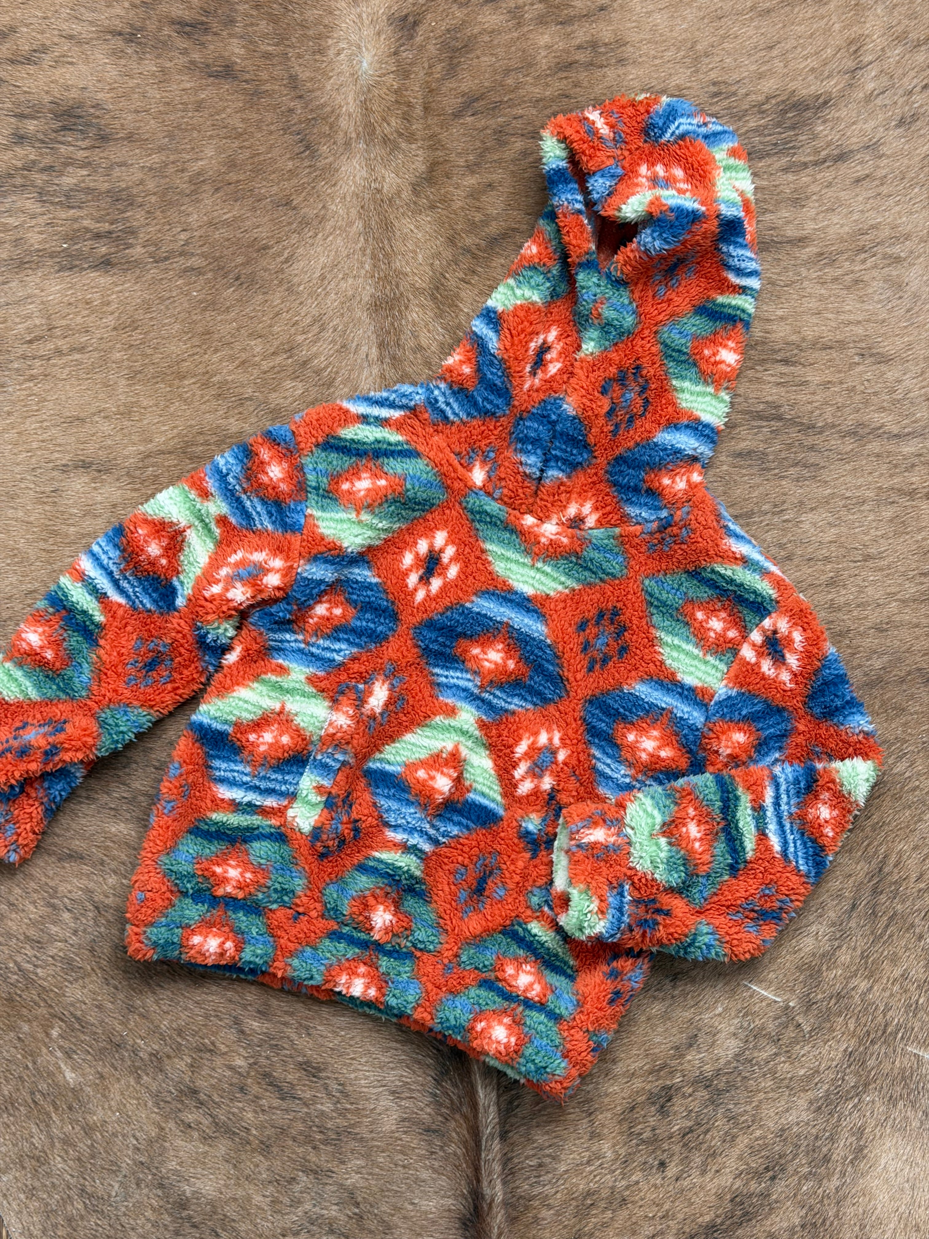 ROCK&ROLL GIRL FLEECE PULLOVER RUST/AZTEC RRGT94R0CN