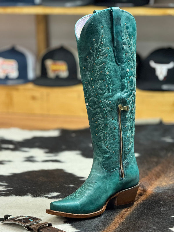 ROCK’EM OLDEN TURQUOISE TALL BOOT