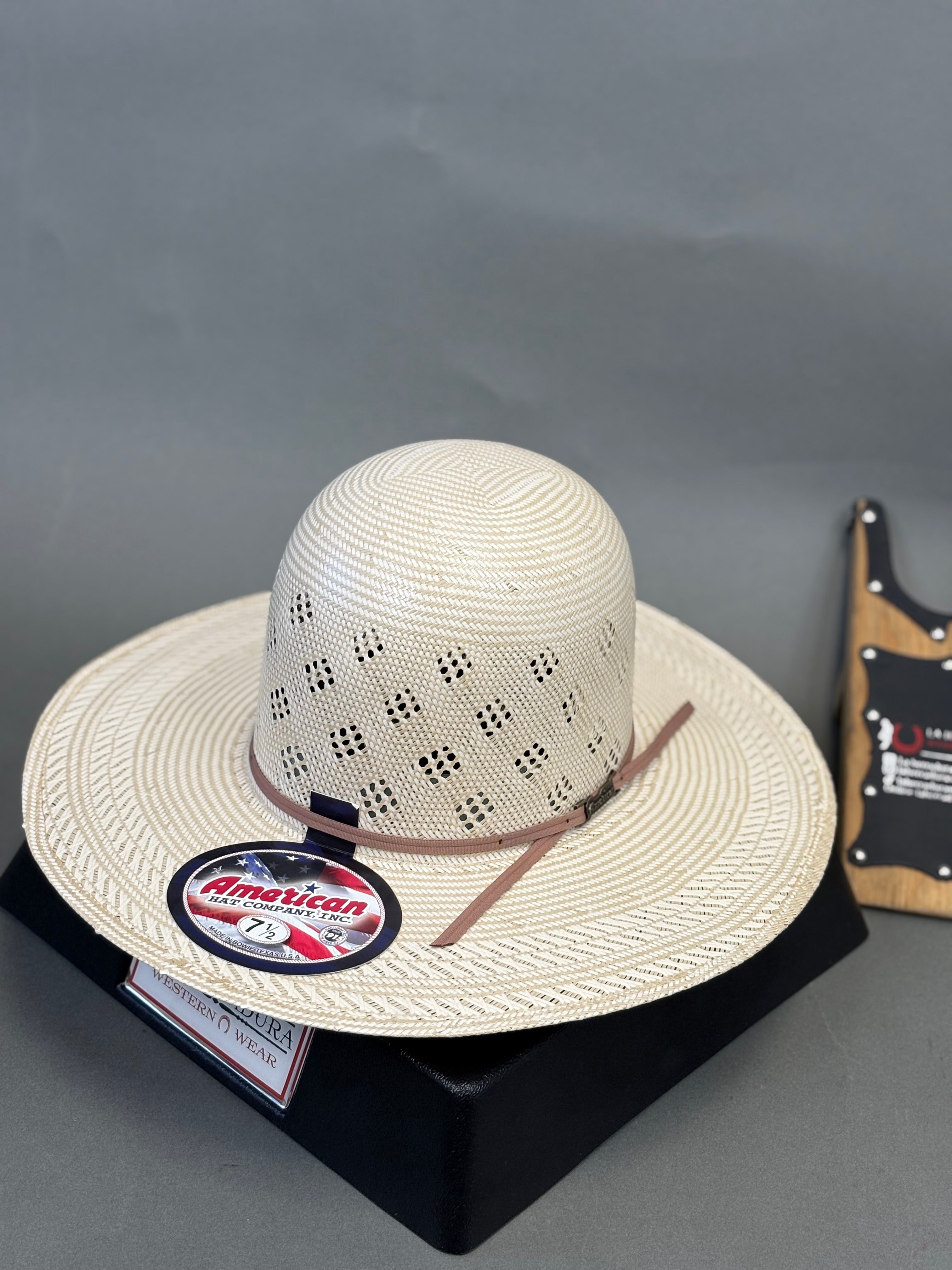 AMERICAN HAT OPEN CROWN STRAW HAT STYLE 7800