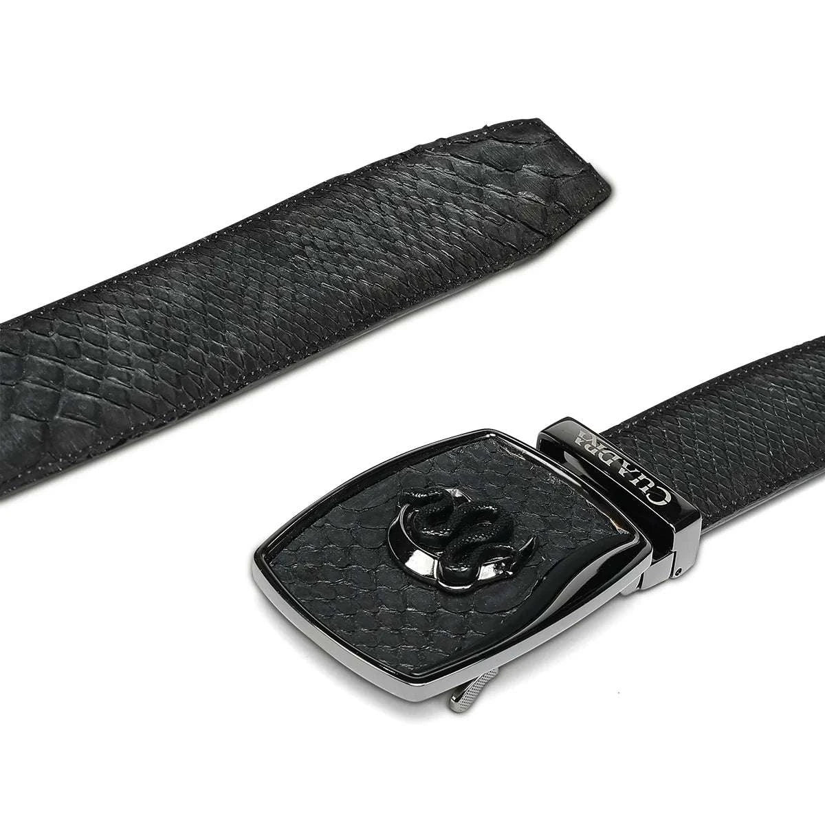 CUADRA BELT PYTHON NUBUCK NEGRO BC483 Laherradurawwnc.com