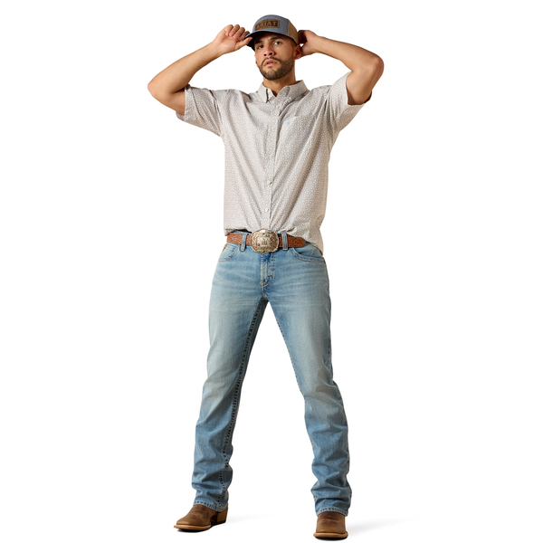 ARIAT MEN WF CHRIS SS SHRT WHITE GEO PRINT 10071739