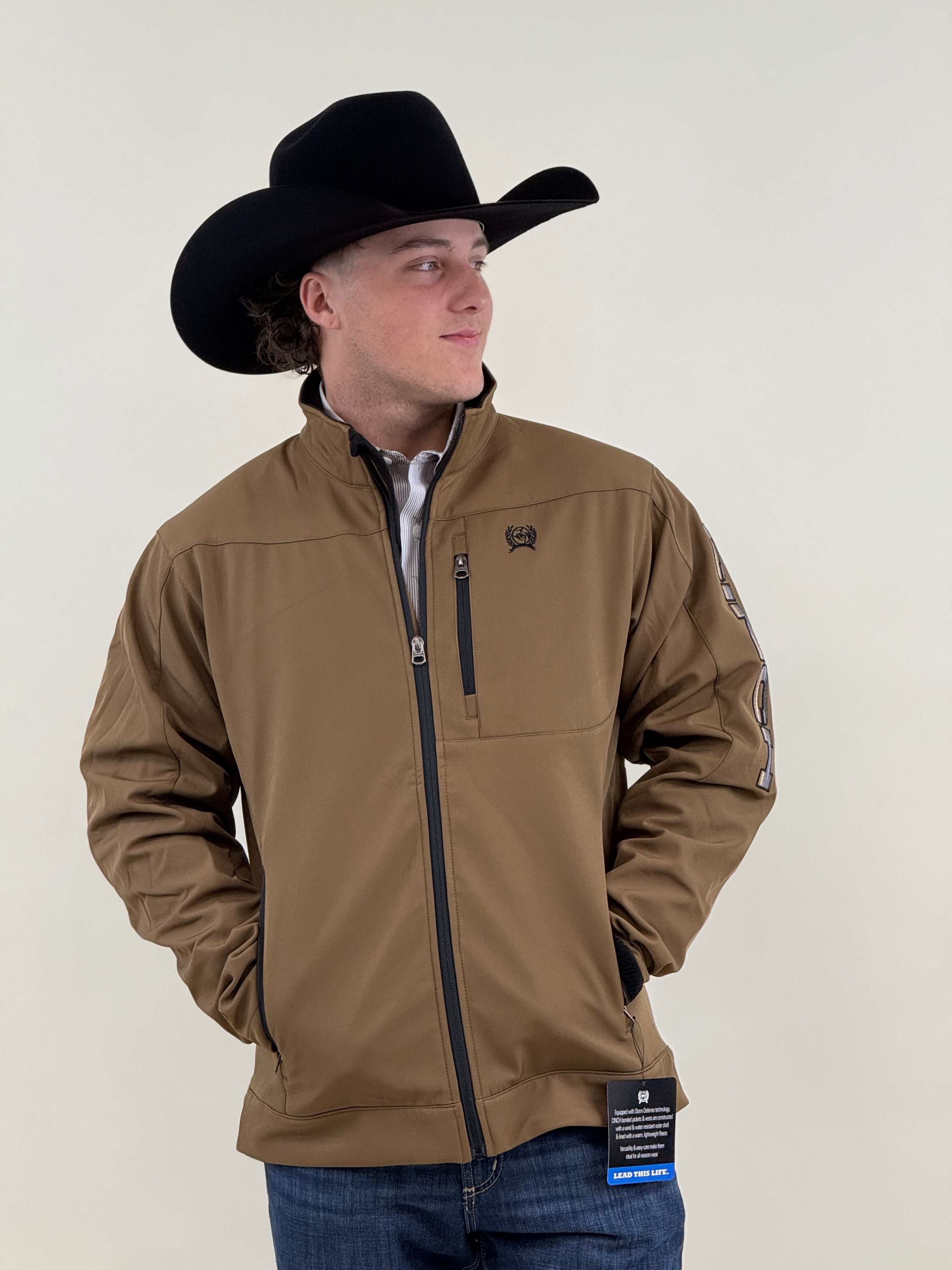 CINCH MENS BONDED JACKET- BROWN 7012