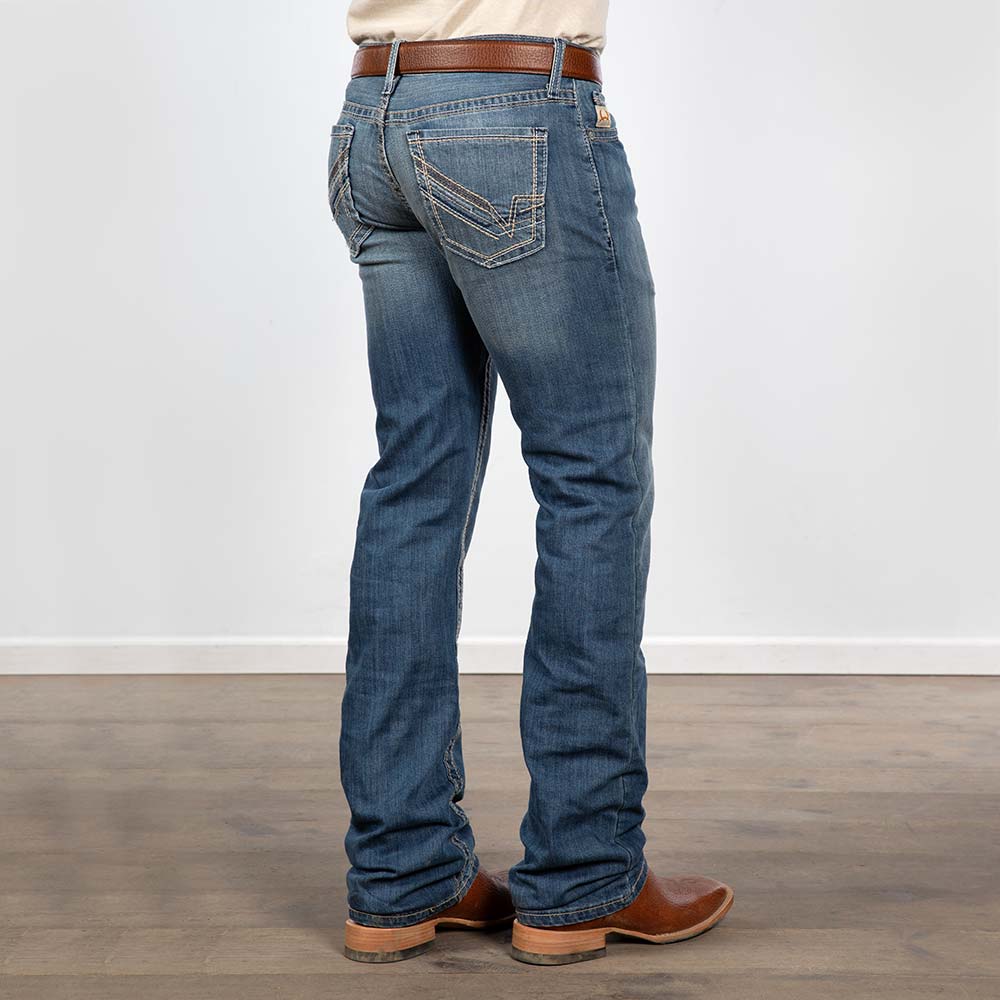 CINCH JEAN IAN MID RISE SLIM BOOT CUT MEDIUM WASH-MB59036001
