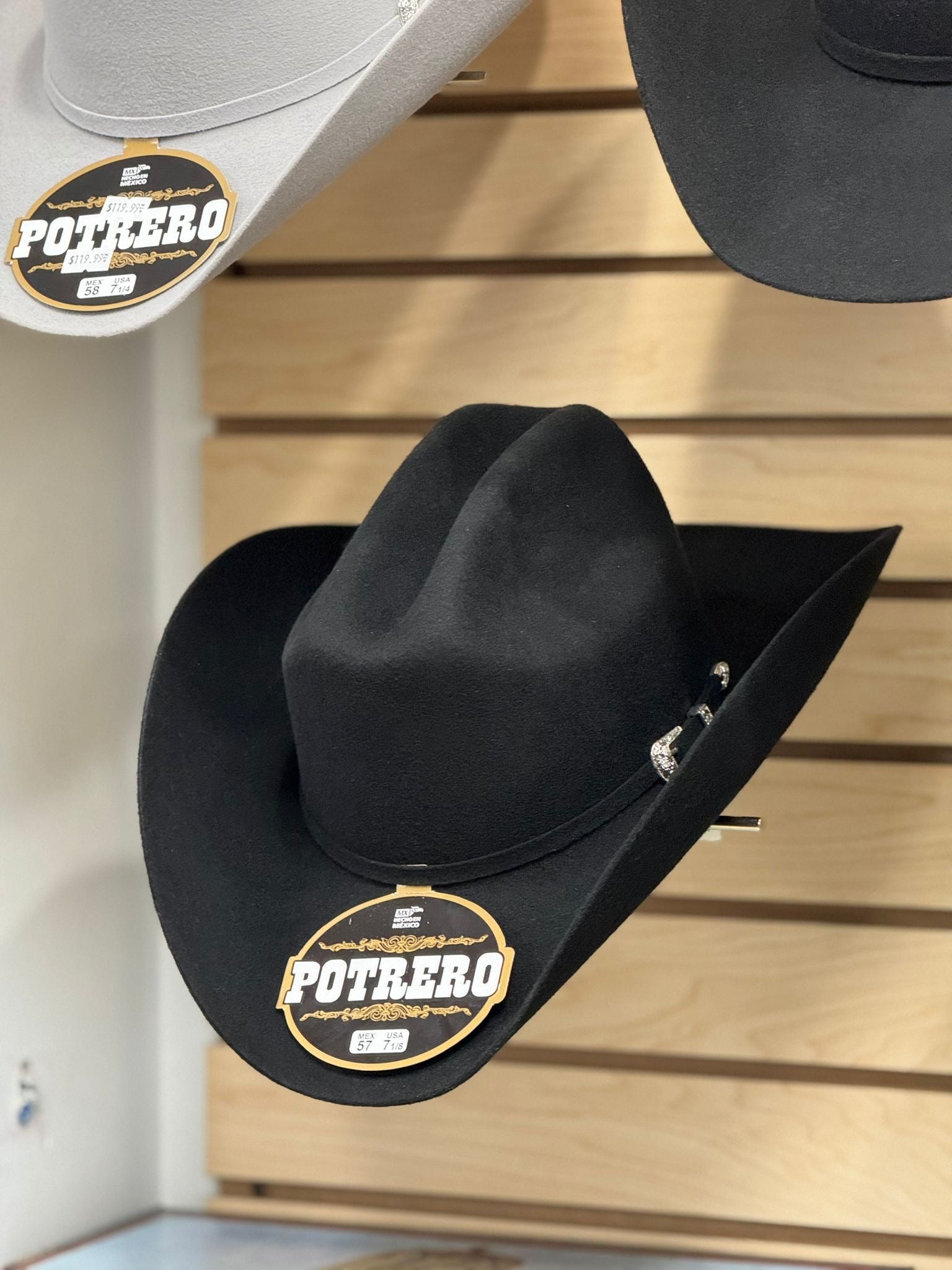 POTRERO BLACK FELT HAT 30X