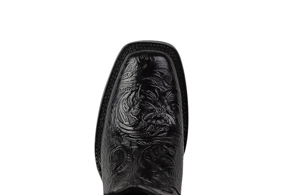 LA HERRADURA WOMEN TALL BOOT SQ TOE RDC/ NANCY CINCELADO FLORES NEGRO