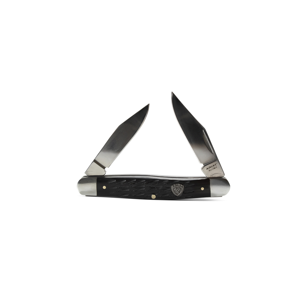 ARIAT BLACK MUSKRAT DOUBLE BLADE KNIFE - A710010701-M