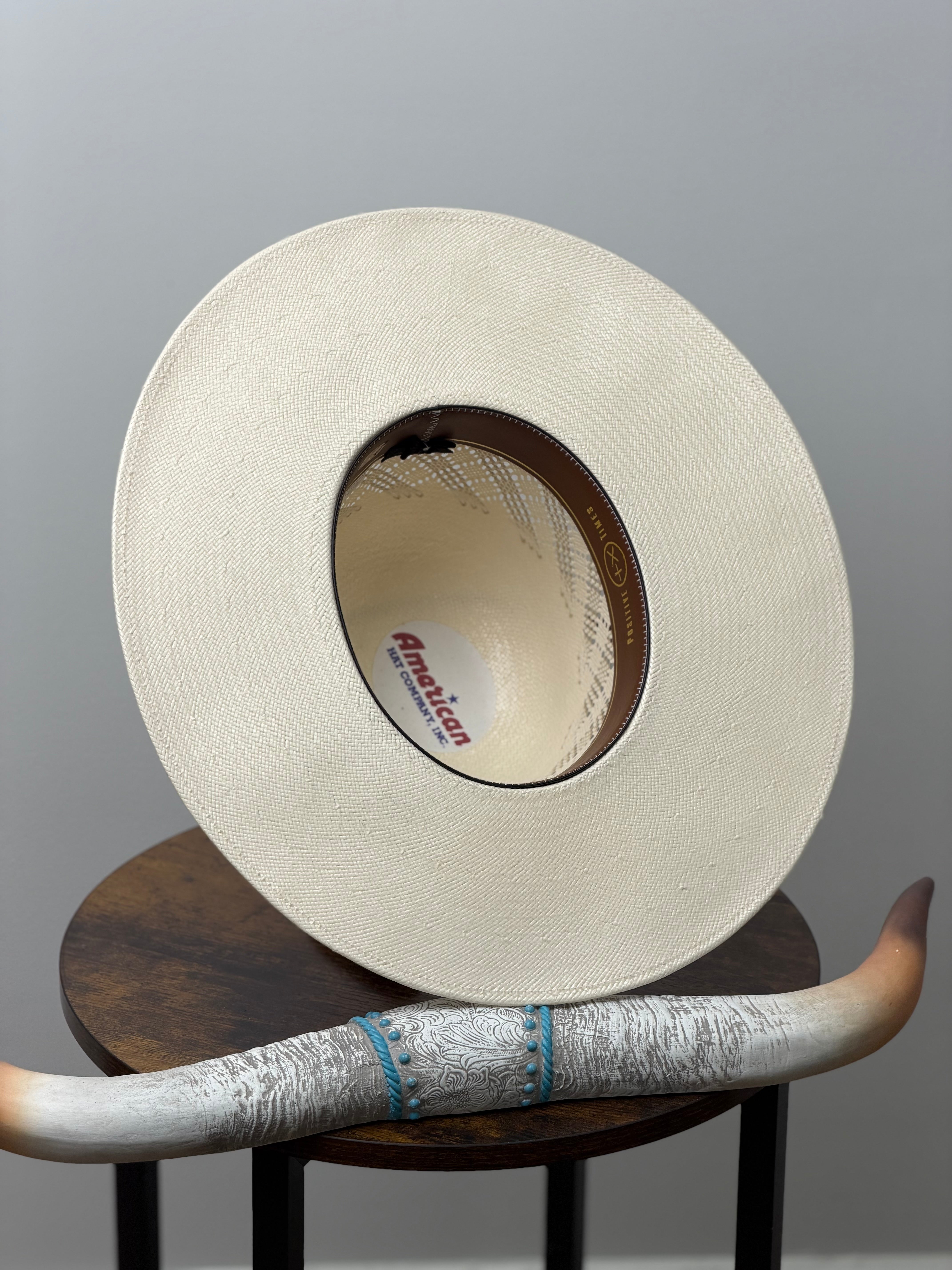 6300 AMERICAN HAT OPEN CROWN STRAW HAT STYLE