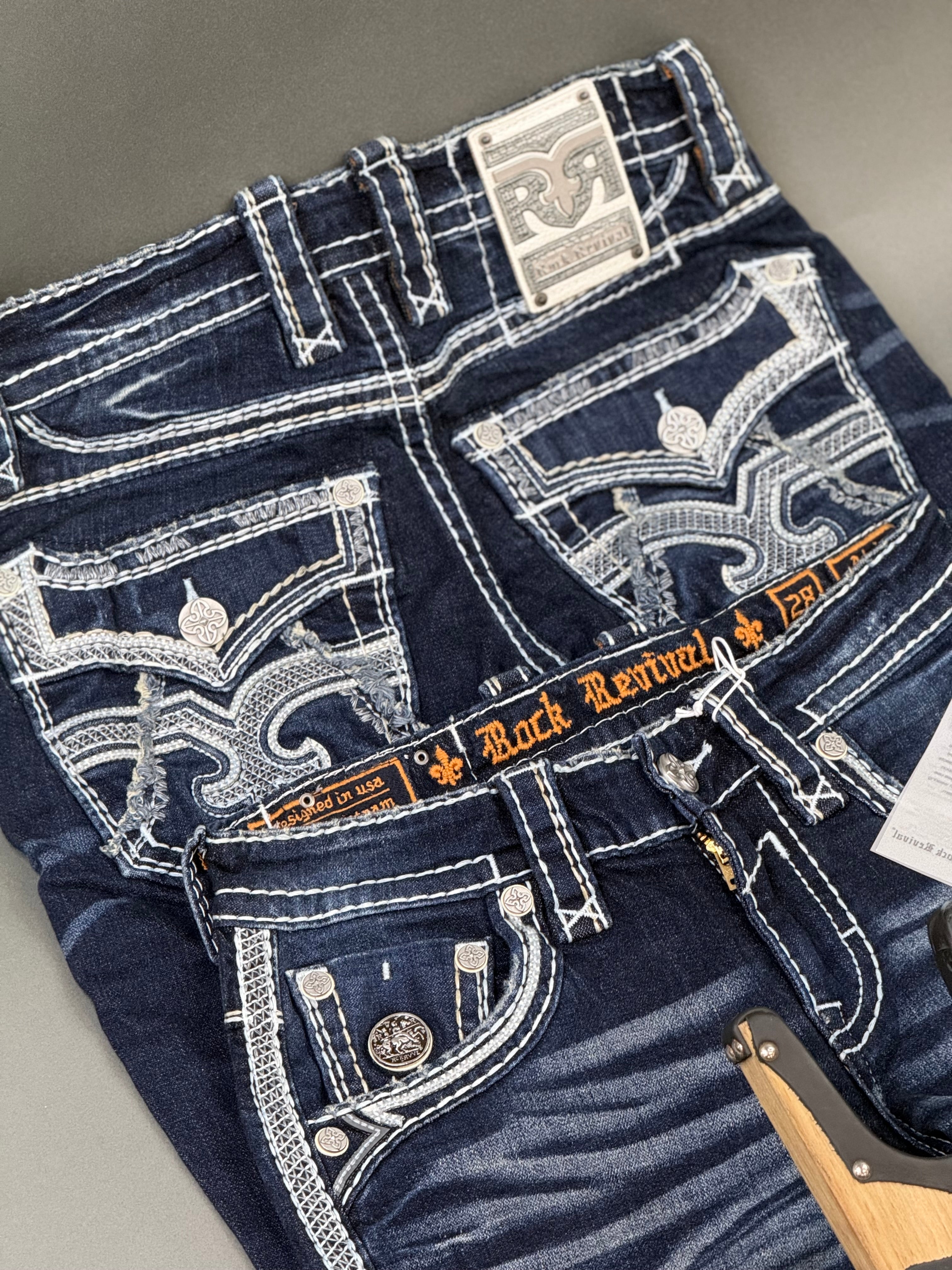 ROCK REVIVAL ALVIN BOOT CUT JEANS