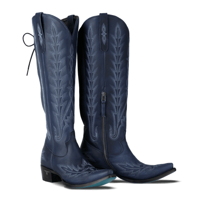LANE WOMEN LEXINGTON KNEE HIGH MIDNIGHT NAVY SNIP TOE BOOT LB0562T