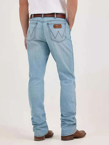 WRANGLER MEN'S JEANS RETRO RELAXED BOOT LIGHT BLUE WASH 112367676  WRT20