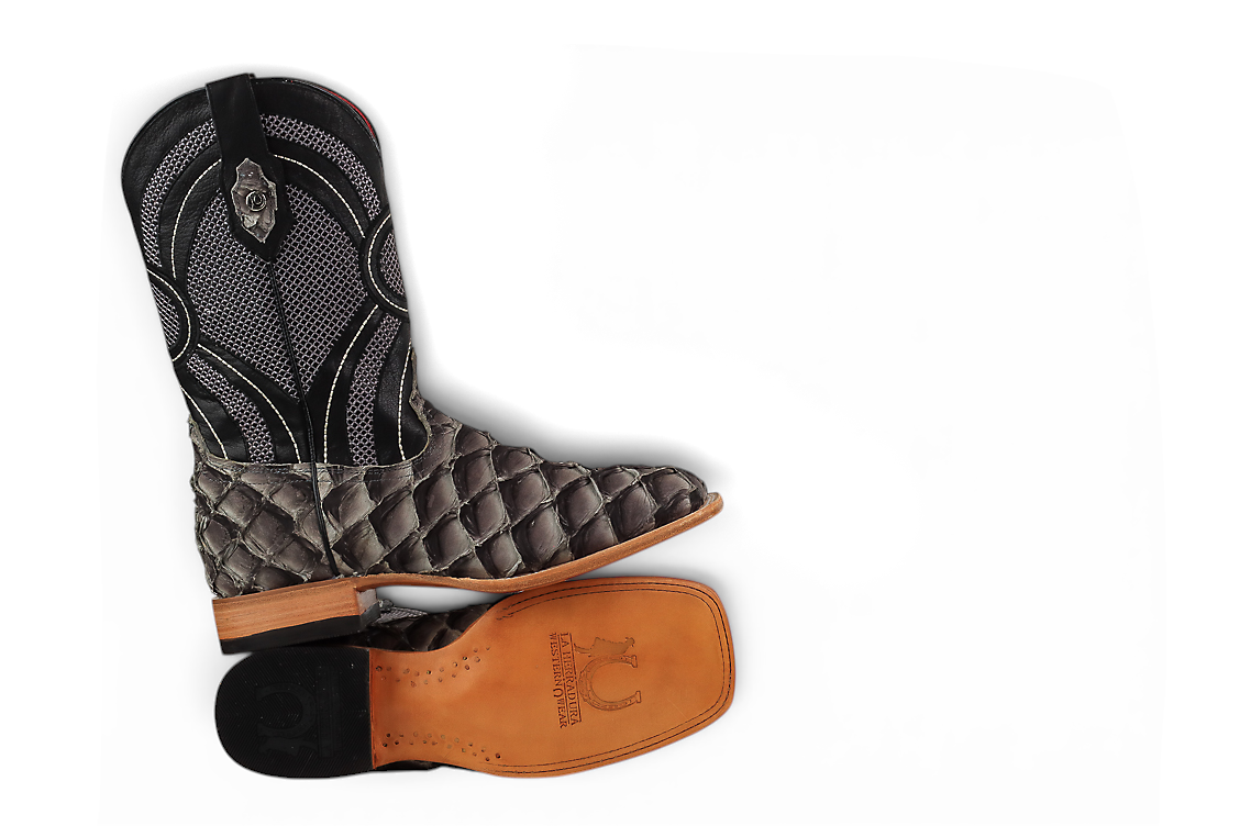 LA HERRADURA LH008 BOTAS DE HOMBRE EXÓTICAS-RANCHERA PEZ SUIZA PUNTA CUADRADA EE