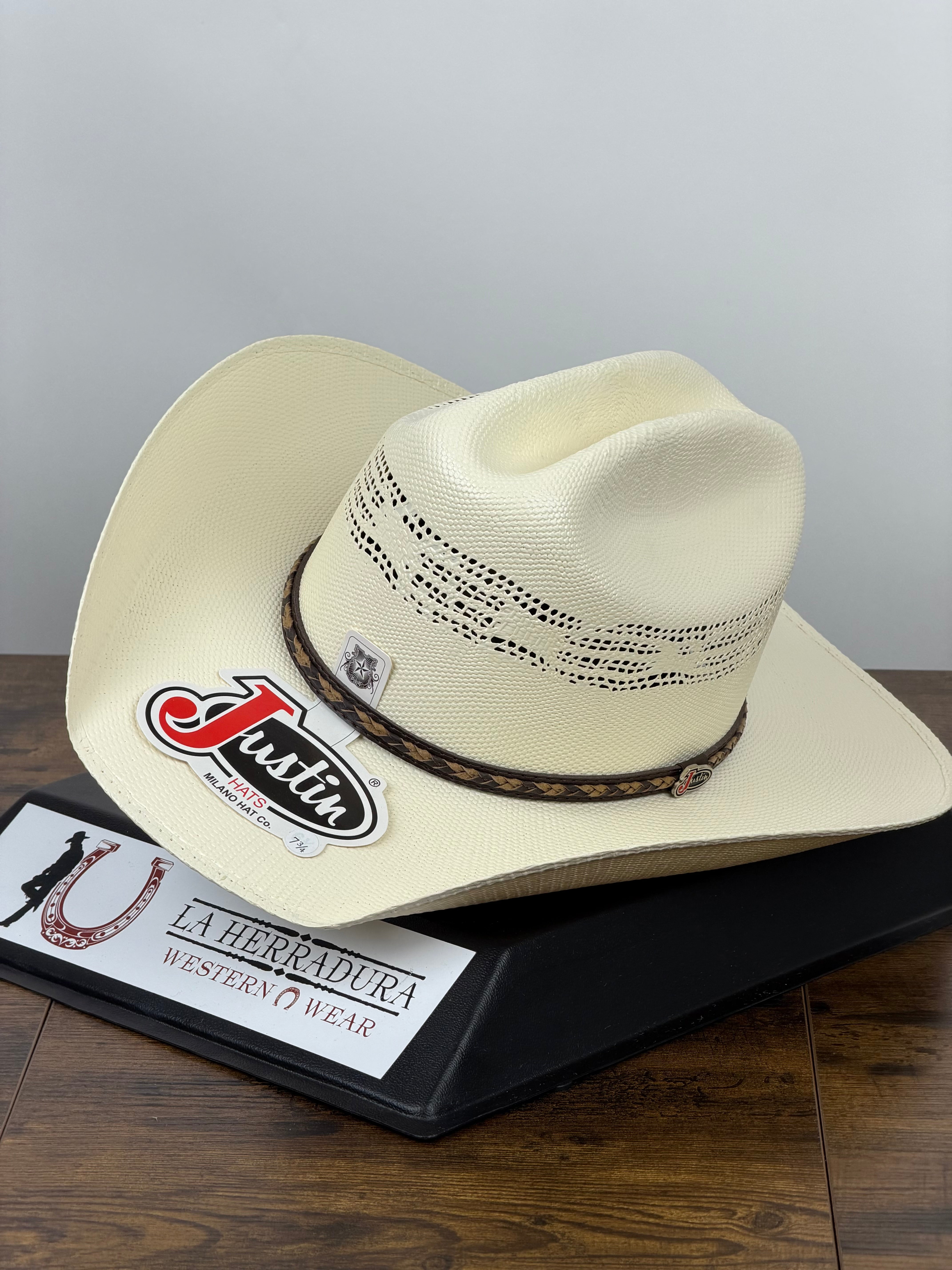 JUSTIN 20X BRYSON IVORY STRAW HAT JS1056BYSN40