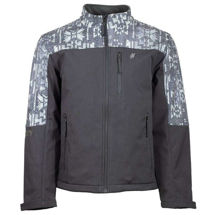 HOOEY CHAQUETA SOFT SHELL PARA JÓVENES, CARBÓN CON AZTECA HJ092CHAZ