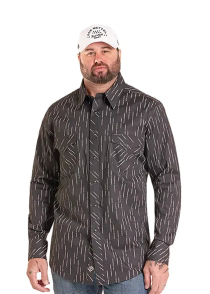 ROCK&ROLL MENS BLACK KOE X RRD LS SHIRT - BMN2S09704