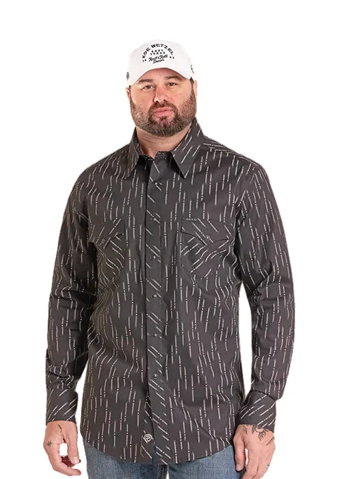 ROCK&ROLL MENS BLACK KOE X RRD LS SHIRT - BMN2S09704