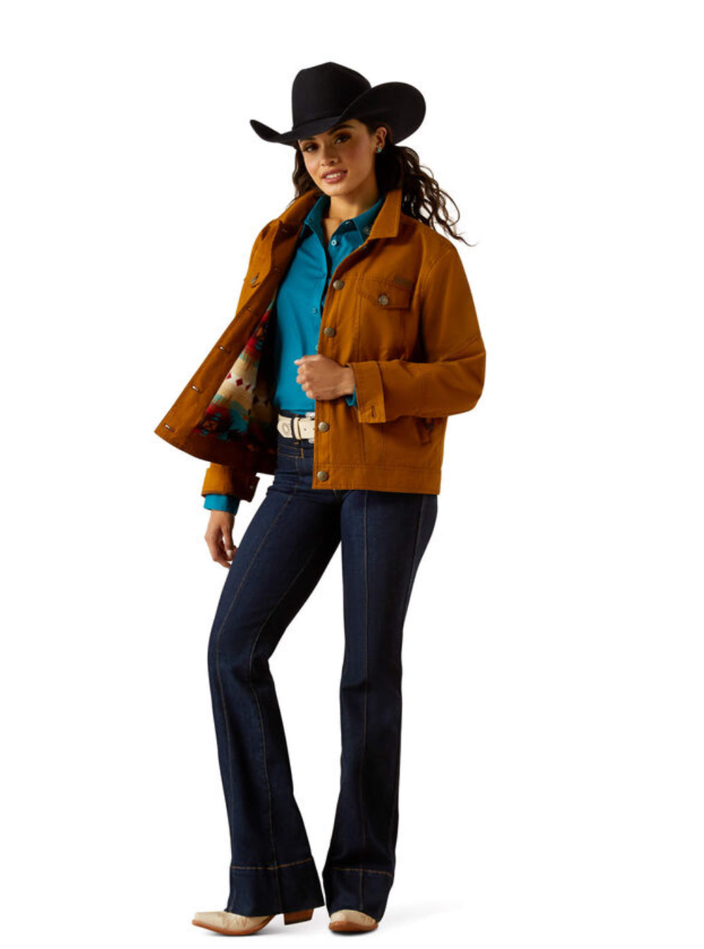 ARIAT WOMENS CHESTNUT GRIZZLY RANCHER JACKET-2600