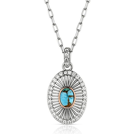 MONTANA SILVERSMITH TURQUOISE SUNBURST NECKLACE
