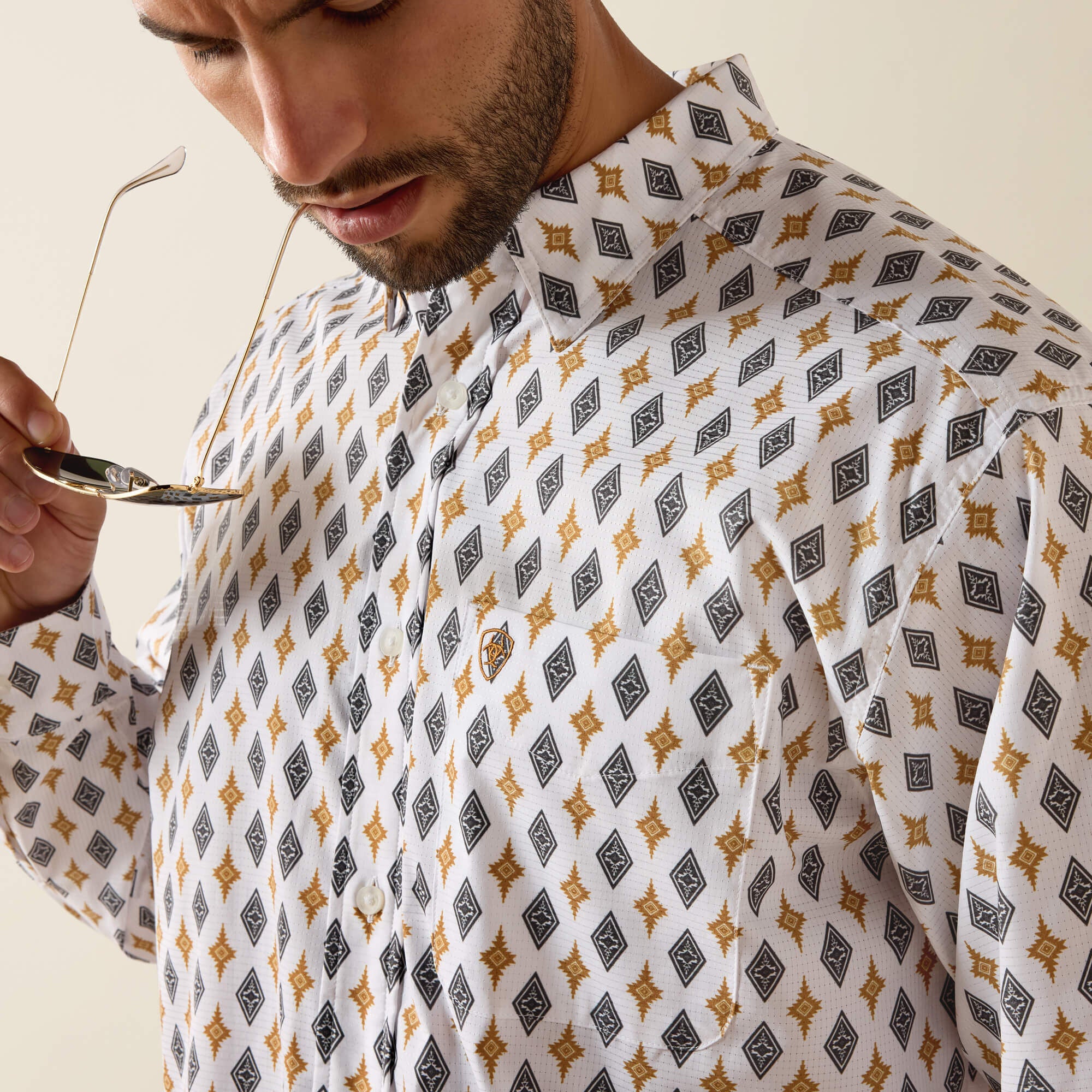 ARIAT MENS 360 AIRFLOW SHIRT WHITE 10071664