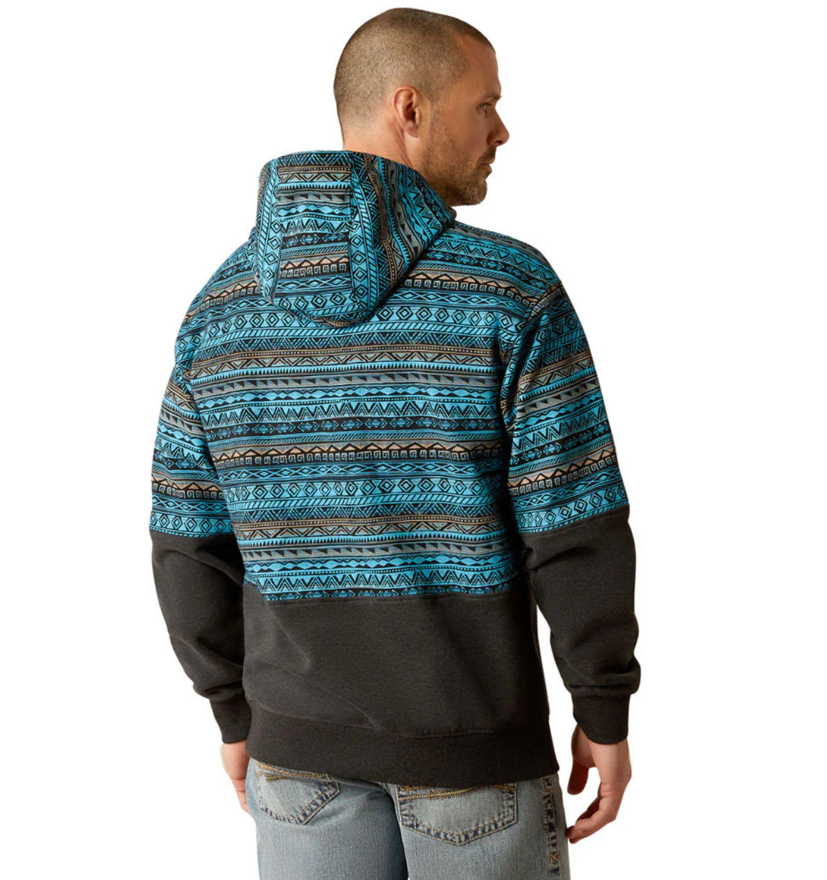 ARIAT TURQUOISE COLOR BLOCK HOOD -2450