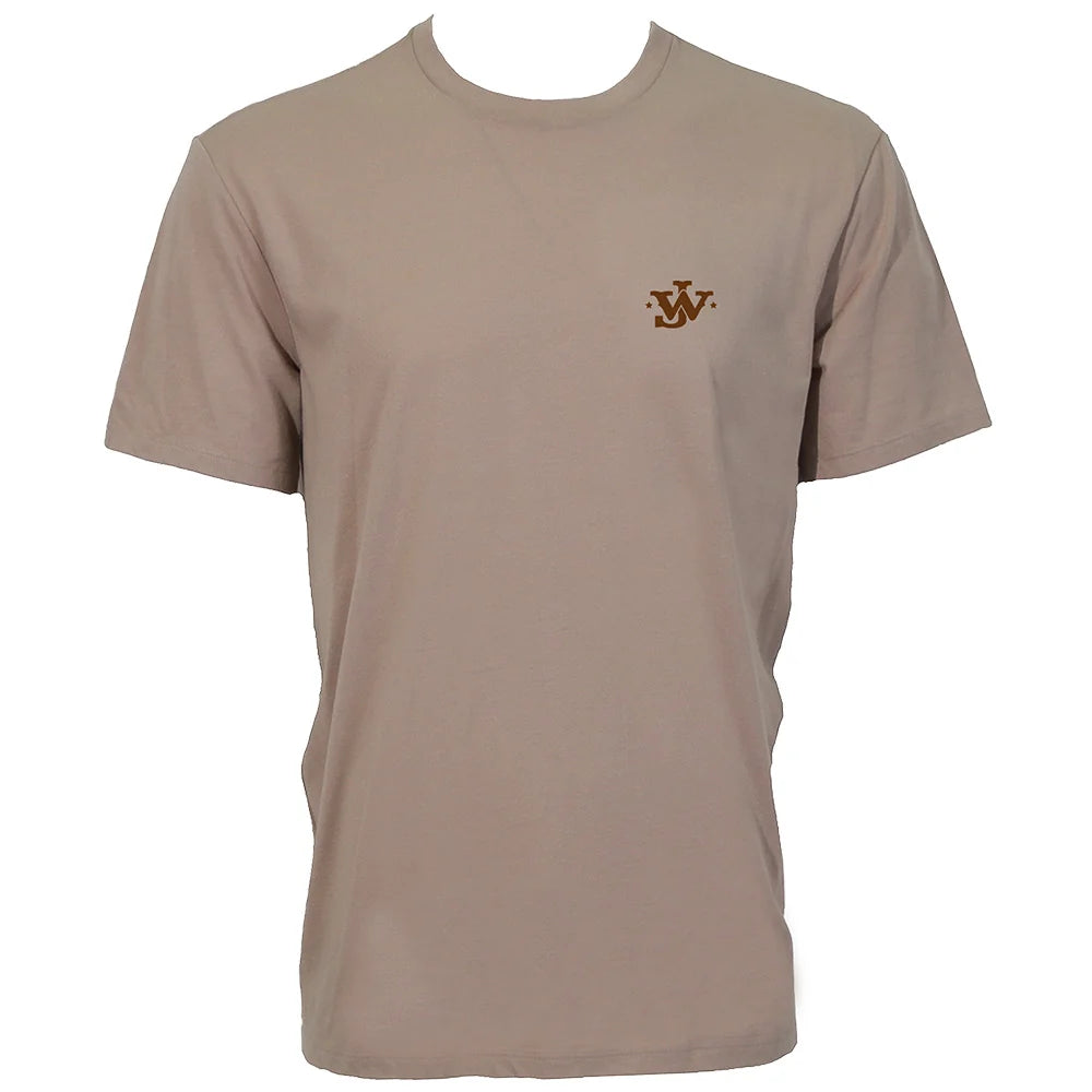 MEN HOOEY T-SHIRT TAN CREW NECK WITH JOHN WAYNE SAYING ON BACK- HT2658TN