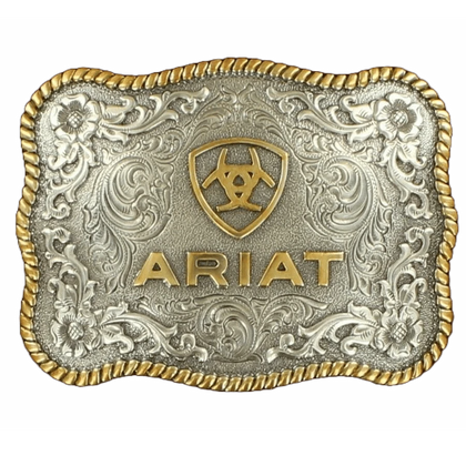 ARIAT LOGO BUCKLE SILVER AND GOLD DETAILS - A37007