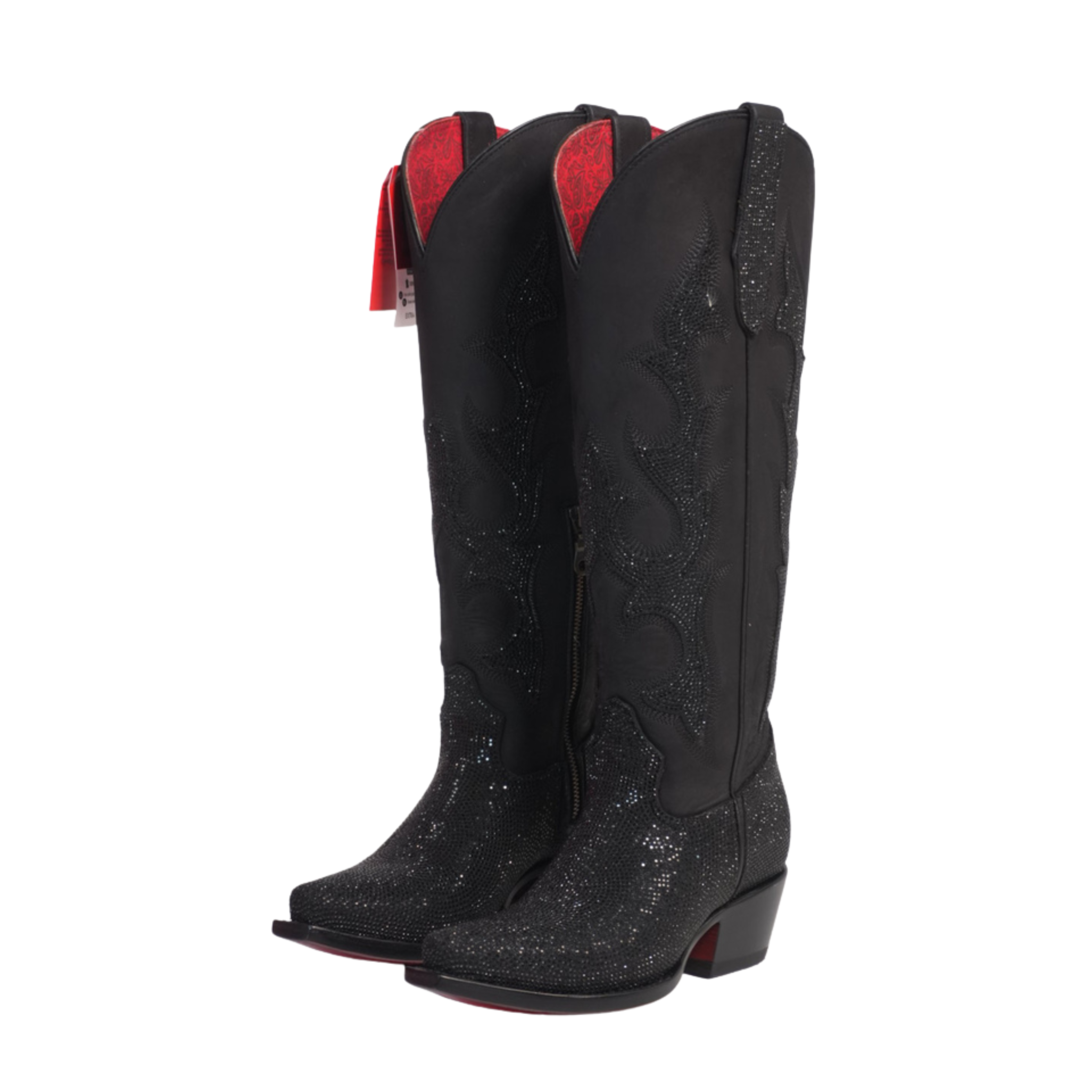LA HERRADURA WOMEN TALL BOOT SALOME PUNTUAL NOBUCK NEGRO SNIP TOE