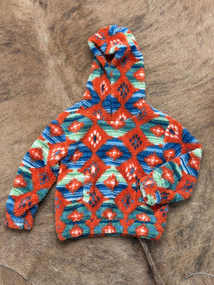 ROCK&ROLL GIRL FLEECE PULLOVER RUST/AZTEC RRGT94R0CN