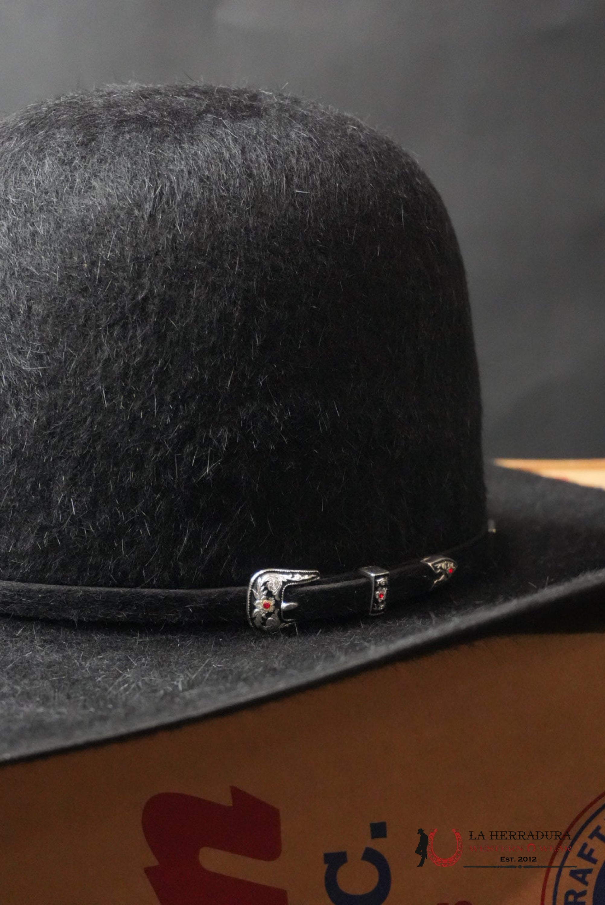 20X American Felt Hat Grizzly Black TEJANA