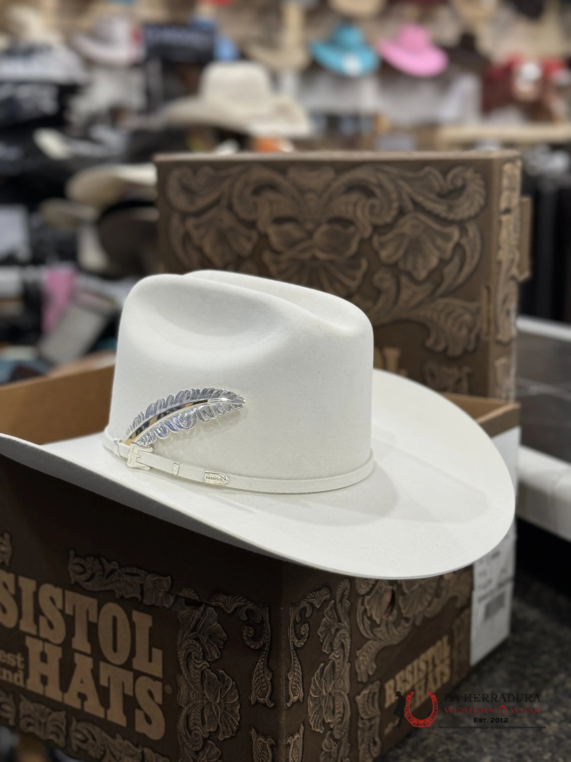 20X Resistol White Gold Cowboy Hat Tejana